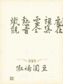 炽热电视剧免费观看全集在线播放