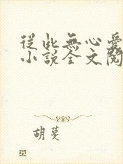 从此无心爱良夜小说全文阅读封面