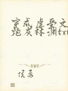 穿成虐受文里的炮灰林渊txt 小说封面