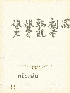 姐姐韩剧国语版免费观看