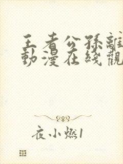 王者公孙离同人动漫在线观看免费