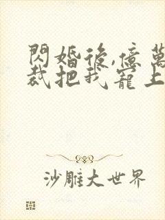 闪婚后,亿万总裁把我宠上天