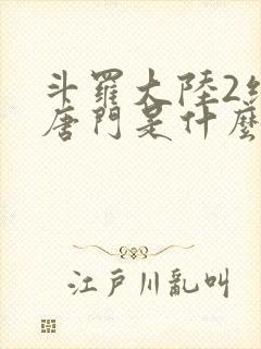 斗罗大陆2绝世唐门是什么时候出的