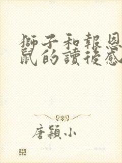 狮子和报恩的老鼠的读后感封面