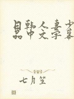 日韩人妻少妇精品中文字幕