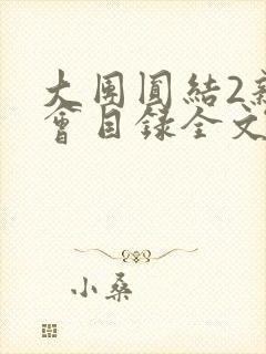 大团圆结2亲情会目录全文阅读视频