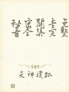 秘密关卡免费观看全集完整版封面