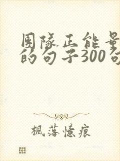 团队正能量激励的句子300句封面