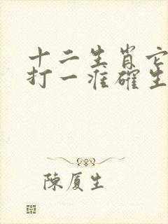 十二生肖它排中打一准确生肖