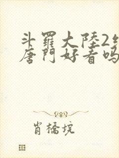 斗罗大陆2绝世唐门好看吗