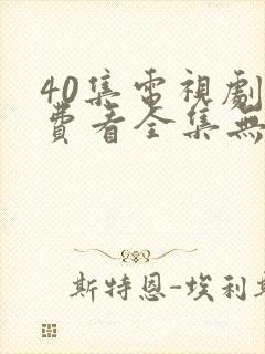 40集电视剧免费看全集无间