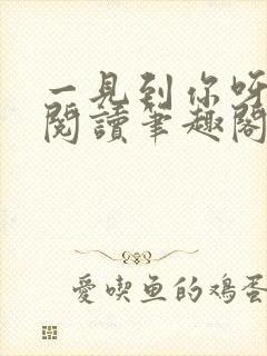 一见到你呀免费阅读笔趣阁封面