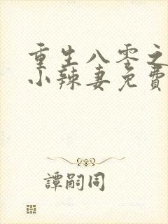 重生八零之致富小辣妻免费阅读