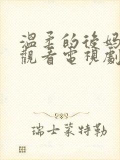 温柔的后妈在线观看电视剧免费高清完整韩剧