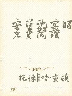 安萌沈宴昭小说免费阅读封面