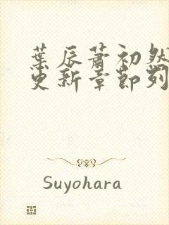 叶辰萧初然最新更新章节列表