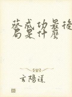 蔡成功最后的结局是什么