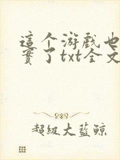 这个游戏也太真实了txt全文下载封面