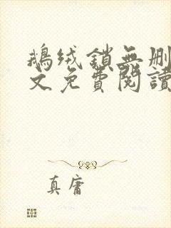 鹅绒锁无删减全文免费阅读笔趣阁