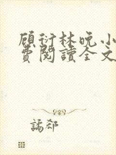 顾衍林晚小说免费阅读全文最新章节更新