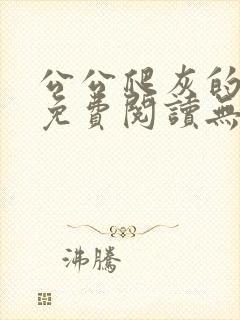 公公爬灰的小说免费阅读无弹窗