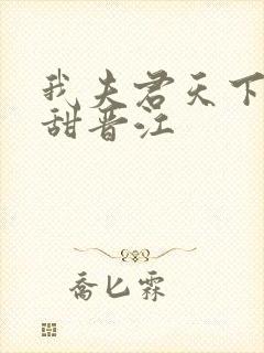 我夫君天下第一甜晋江