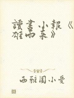 读书小报《小英雄雨来》