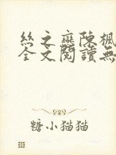 丝之恋陈枫小说全文阅读无弹窗