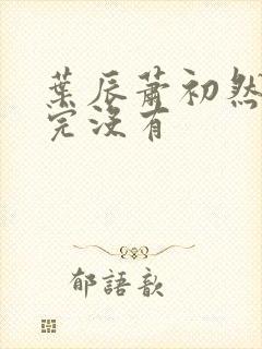 叶辰萧初然更新完没有