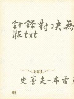 针锋对决无删减版txt