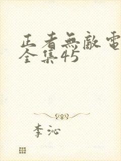 正者无敌电视剧全集45