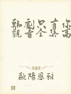 韩剧只有你在线观看全集高清封面