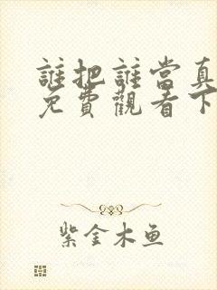 谁把谁当真漫画免费观看下拉式六漫画