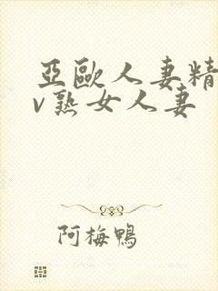 亚欧人妻精品av熟女人妻