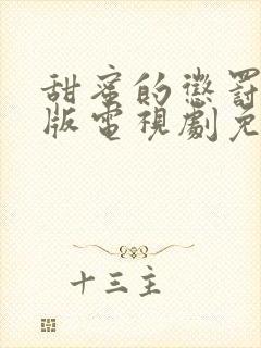 甜蜜的惩罚真人版电视剧免费观看封面