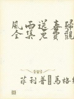 风雨送春归在线全集免费观看电视剧