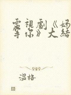 电视剧《妈妈在等你》大结局