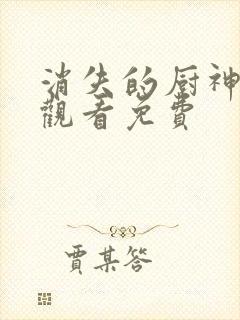 消失的厨神在线观看免费封面