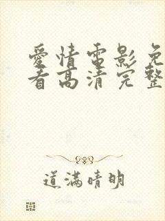 爱情电影免费观看高清完整版在线