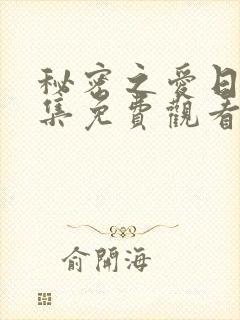 秘密之爱日剧全集免费观看