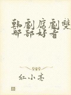 韩剧腐剧双男主哪部好看