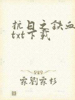 抗日之铁血战将txt下载