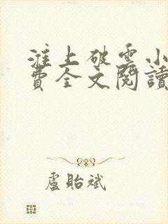 淮上破云小说免费全文阅读