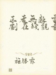 正者无敌 电视剧 在线观看