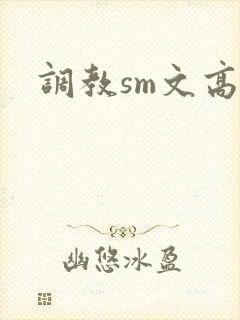 调教sm文高h