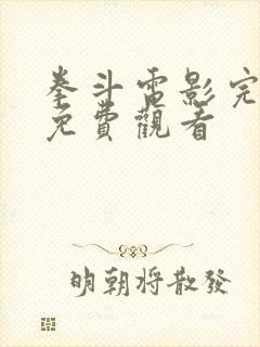 拳斗电影完整版免费观看