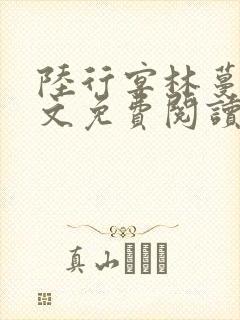 陆行宴林蔓栀全文免费阅读最新章节