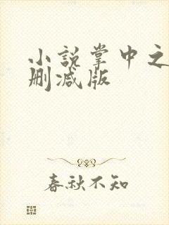 小说掌中之物未删减版