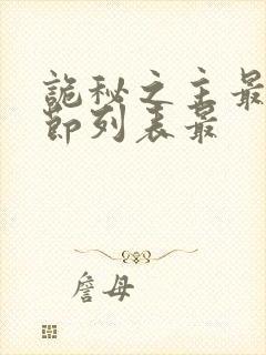 诡秘之主最新章节列表最