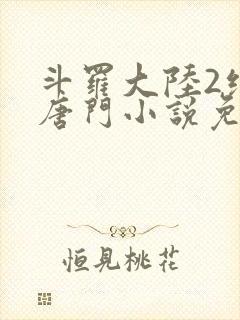 斗罗大陆2绝世唐门小说免费完整版封面